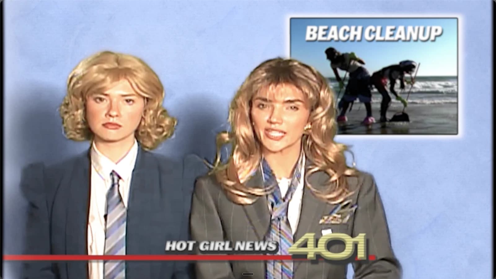 Janette Mitchell and Brenda Foster presenting the Beach Cleanup report